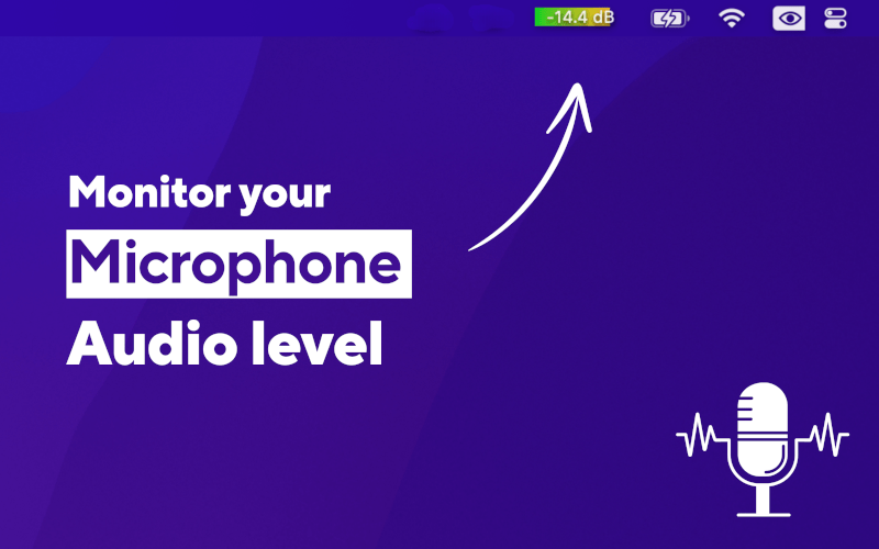 mic audio level dark mode screenshot