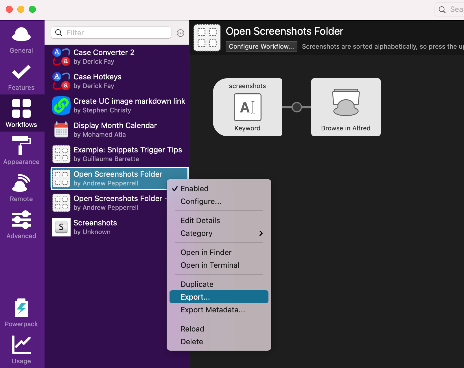 Alfred Screenshot