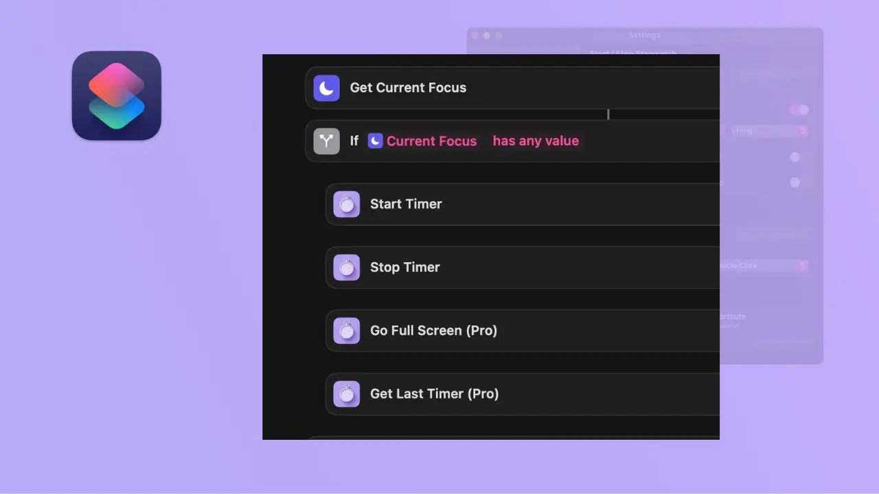 Mini Stopwatch Shortcuts