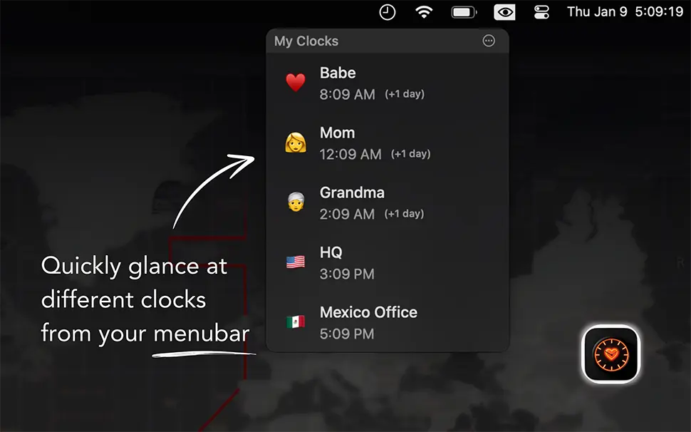 My Clocks screenshot
